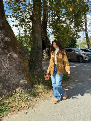 Vatkalı Mevsimlik Ceket Taba