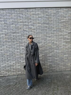 Oversize Trençkot-Antrasit
