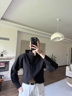 Hakim Yaka Crop Gömlek